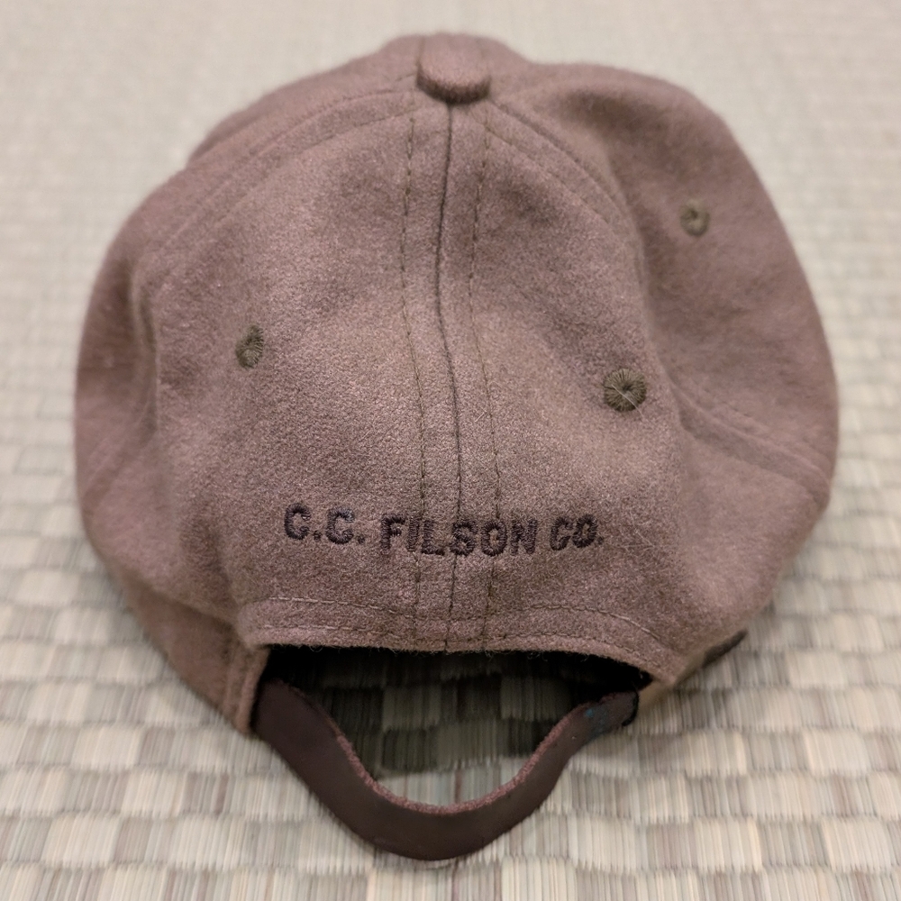 RARE Filson x Ebbets Field Flannels Wool Hat Leather Strap Made in USA - Picture 5 of 10